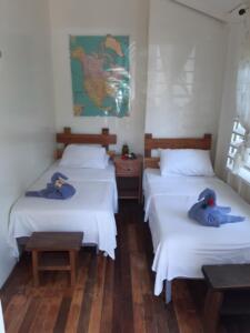 room 3 -- sleeps 2 - two single beds, solar hot water bath